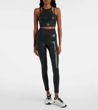 Adidas By Stella Mccartney Asmc Tpr High-rise Leggings In Black