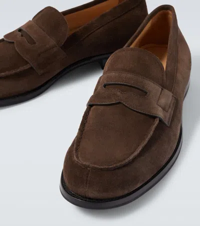 Kiton Suede Loafers In Brown