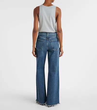 Agolde Dame High-rise Wide-leg Denim Trousers In Blue