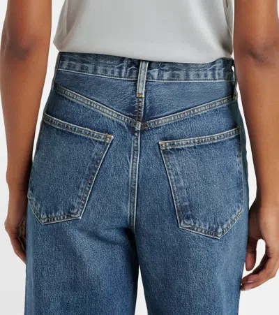 Agolde Dame High-rise Wide-leg Denim Trousers In Blue