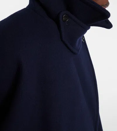 Chloé Wool Blend Short Coat In Blue