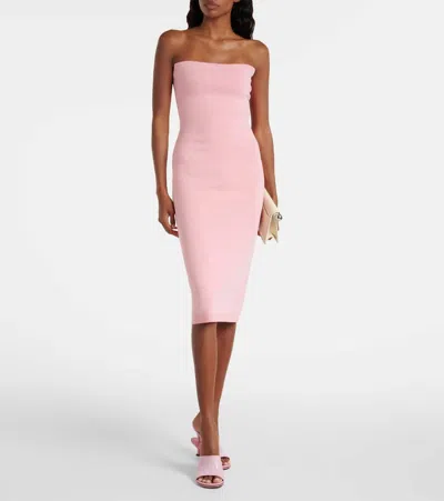 Jacquemus La Robe Sera Pink Dress With Square Neckline And Back Buttons In Fabric Woman
