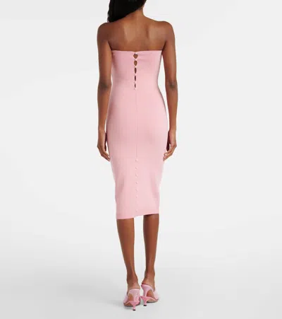 Jacquemus La Robe Sera Pink Dress With Square Neckline And Back Buttons In Fabric Woman