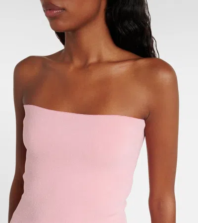 Jacquemus La Robe Sera Pink Dress With Square Neckline And Back Buttons In Fabric Woman