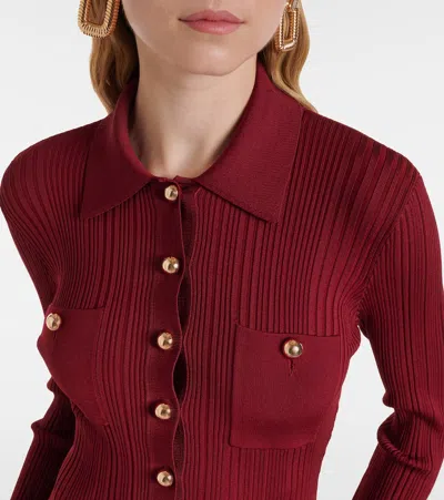 罗纹针织中长连衣裙