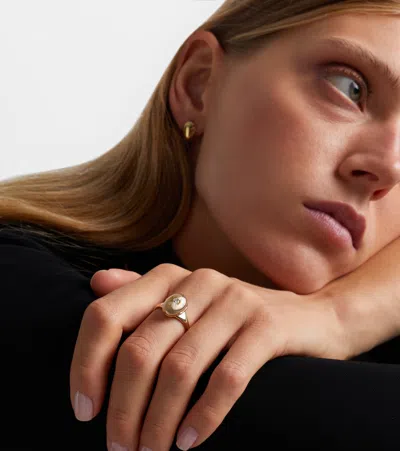 Persée 9kt Gold Ring With Diamond In Gold