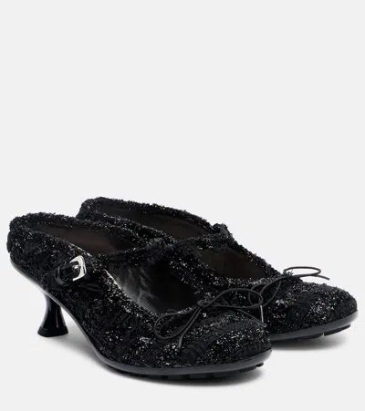 Simone Rocha Grip Canvas Mules In Black