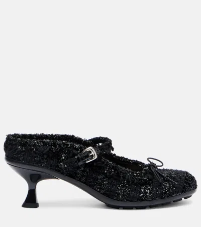 Simone Rocha Grip Canvas Mules In Black