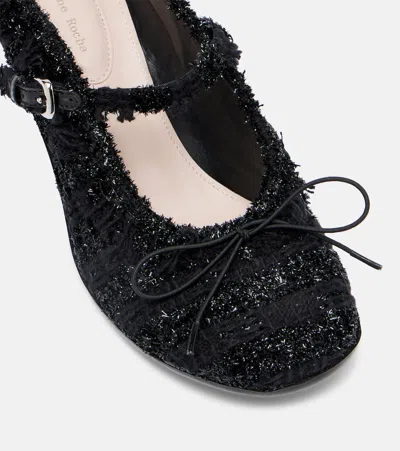 Simone Rocha Grip Canvas Mules In Black