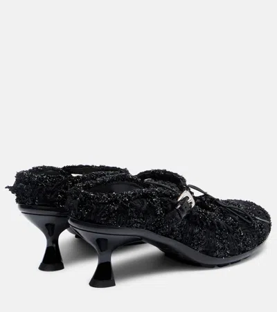 Simone Rocha Grip Canvas Mules In Black