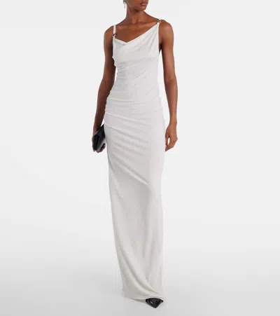 Coperni White Logo Maxi Dress In White