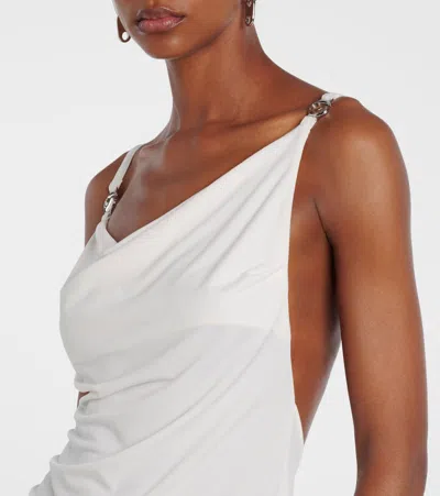 Coperni White Logo Maxi Dress In White