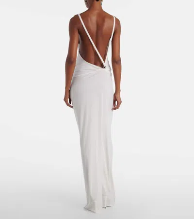 Coperni White Logo Maxi Dress In White