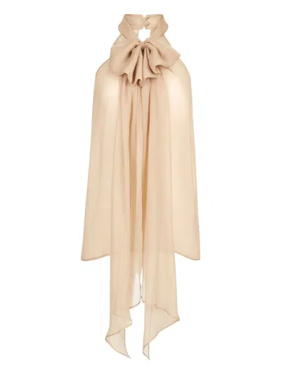 Nina Ricci Sleeveless Halter Neck Top In Multi