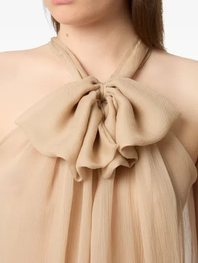 Nina Ricci Sleeveless Halter Neck Top In Multi