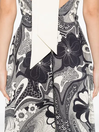 Alemais Mickey Linen Halter Midi Dress In Black