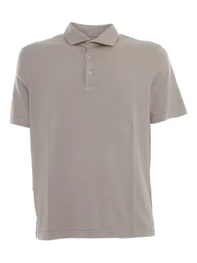 Fedeli Zero Cotton Jersey Polo Shirt In Brown