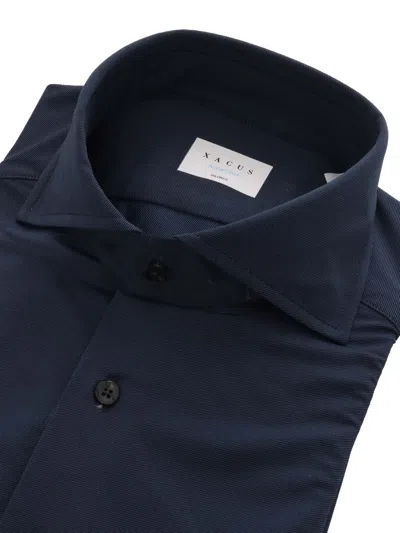 Xacus Button-down Shirt In Blue