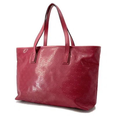 Pre-owned Gucci Gg Imprimé Red Color Gg Imprimé Tote Bag ()