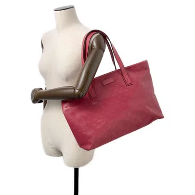 Pre-owned Gucci Gg Imprimé Red Color Gg Imprimé Tote Bag ()