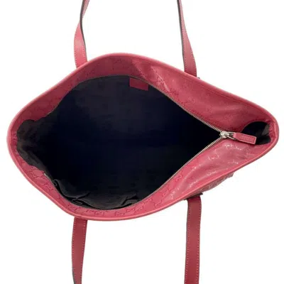 Pre-owned Gucci Gg Imprimé Red Color Gg Imprimé Tote Bag ()