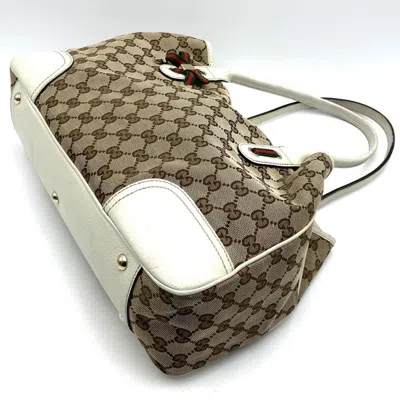 Pre-owned Gucci Sherry Line Brown Gg Canvas Shoulder Bag Tote Bag ()