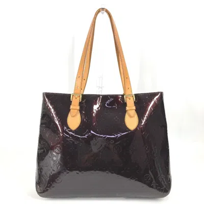 Pre-owned Louis Vuitton Amarante Purple Monogram Vernis Canvas Shoulder Bag Tote Bag ()