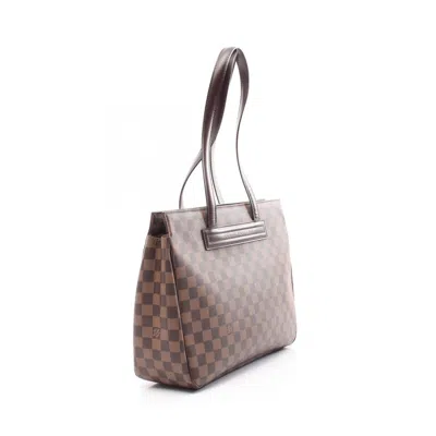 Pre-owned Louis Vuitton Brown Coated Canvas Pvc Damier Canvas Leather Tote Bag ()