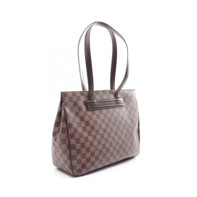 Pre-owned Louis Vuitton Brown Coated Canvas Pvc Damier Canvas Leather Tote Bag ()