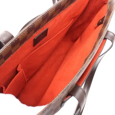 Pre-owned Louis Vuitton Brown Coated Canvas Pvc Damier Canvas Leather Tote Bag ()