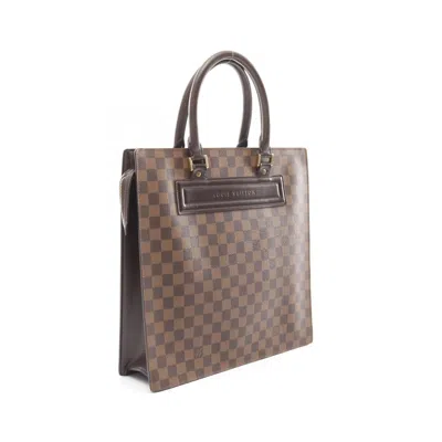 Pre-owned Louis Vuitton Brown Coated Canvas Pvc Leather Damier Canvas Tote Bag ()