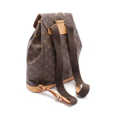Pre-owned Louis Vuitton Brown Pvc Coated Canvas Leather Backpack ()