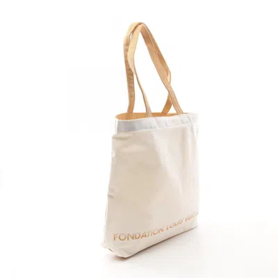 Pre-owned Louis Vuitton Brown White Canvas Tote Bag ()
