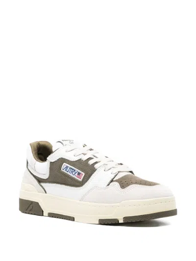 Autry Leather Panelled Trainers In Multi