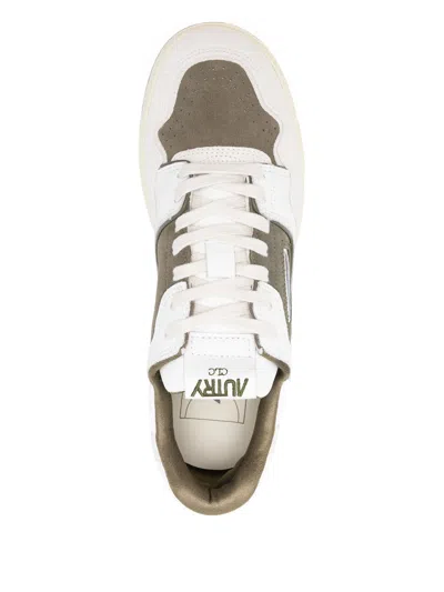 Autry Leather Panelled Trainers In Multi