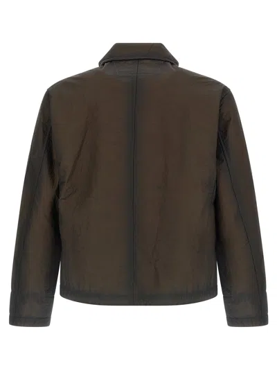 C.p. Company Bi-film Felt Jacket Puffer Jackets Green In Brown