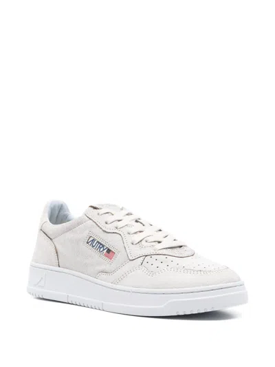 Autry Medalist Lace-up Leather Trainers In White