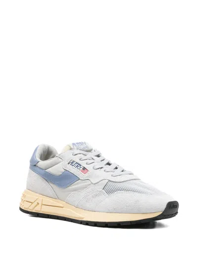 Autry Low-top Sneakers Rubber Sole Mesh Upper Suede Overlays In Blue