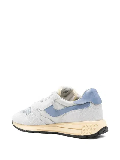 Autry Low-top Sneakers Rubber Sole Mesh Upper Suede Overlays In Blue