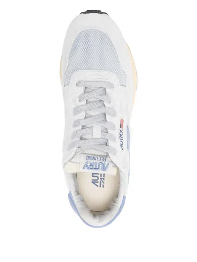Autry Low-top Sneakers Rubber Sole Mesh Upper Suede Overlays In Blue
