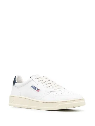 Autry Medalist Sneakers In White And Blue Leather
