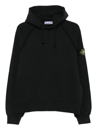Stone Island Brushed Organic Cotton Fleece Oversized Fit Hoodie Clothing
