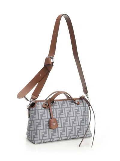 Fendi By The Way Soft Medium Ff Jacquard Denim Crossbody Bag