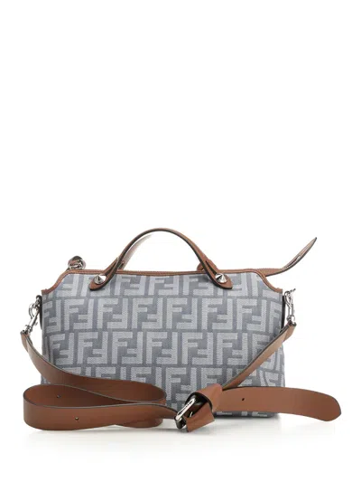 Fendi By The Way Soft Medium Ff Jacquard Denim Crossbody Bag