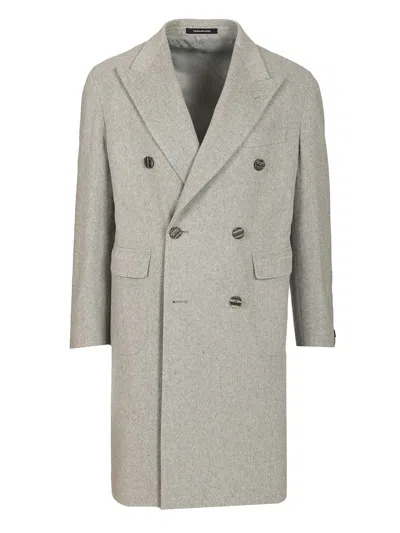 Tagliatore Cappotto 2 Petti Sfoderato Londra Grigio 90 Lana 10 Cachemire Coats Grey In Gray