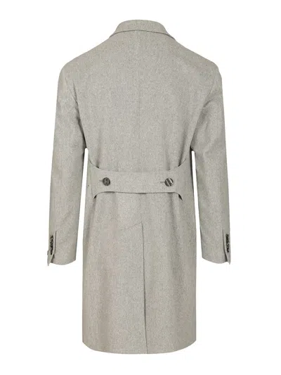 Tagliatore Cappotto 2 Petti Sfoderato Londra Grigio 90 Lana 10 Cachemire Coats Grey In Gray