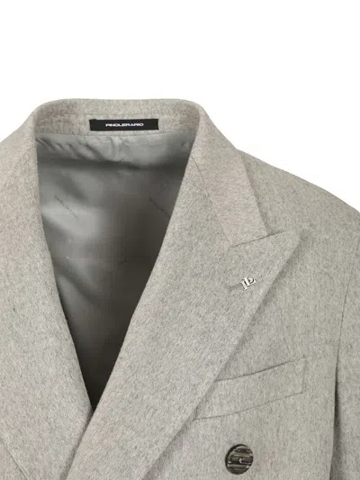 Tagliatore Cappotto 2 Petti Sfoderato Londra Grigio 90 Lana 10 Cachemire Coats Grey In Gray