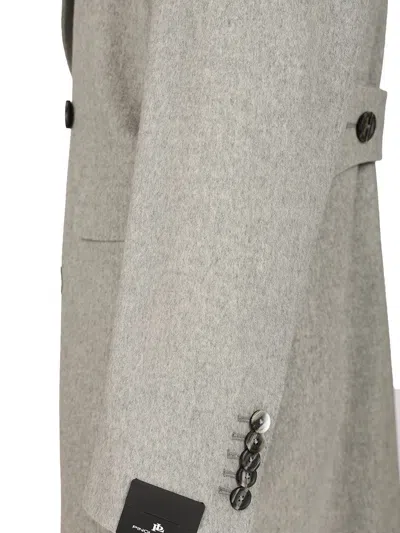 Tagliatore Cappotto 2 Petti Sfoderato Londra Grigio 90 Lana 10 Cachemire Coats Grey In Gray