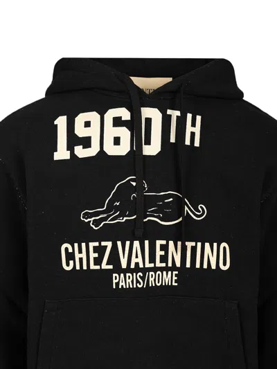 Valentino Cotton Fabric Sweatshirt With Comfortable Fit In Black