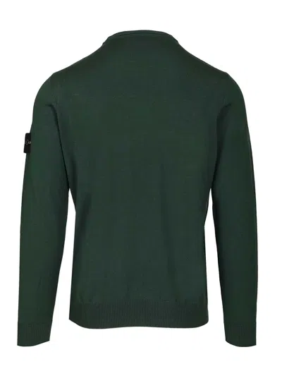 Stone Island Crew Neck Sweater Knitwear Green In Green